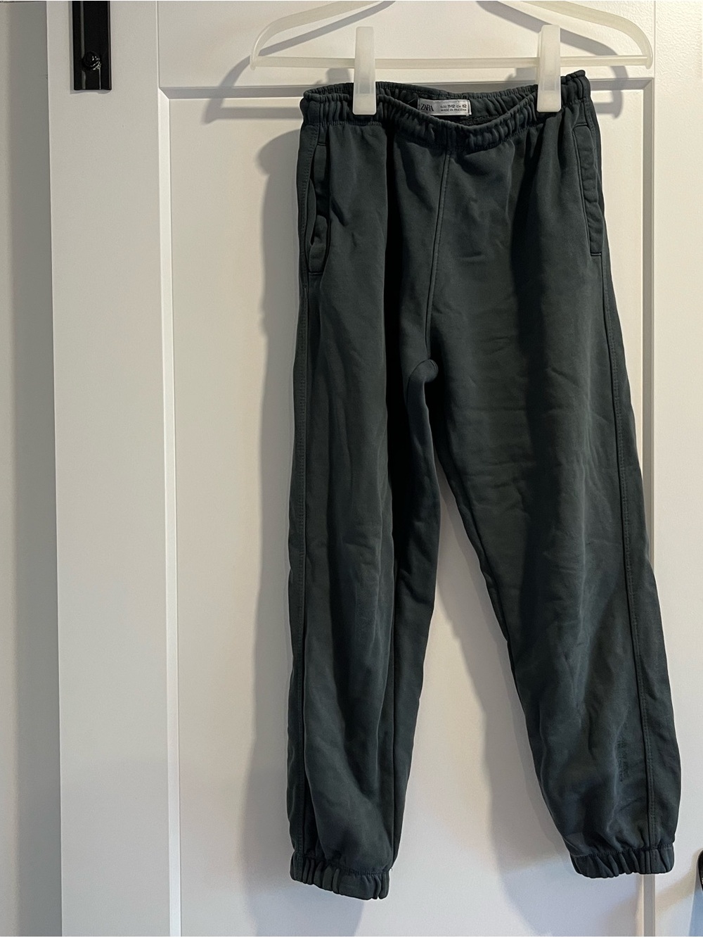 Zara Kids Dark Green Elastic Waist Jogger Pants